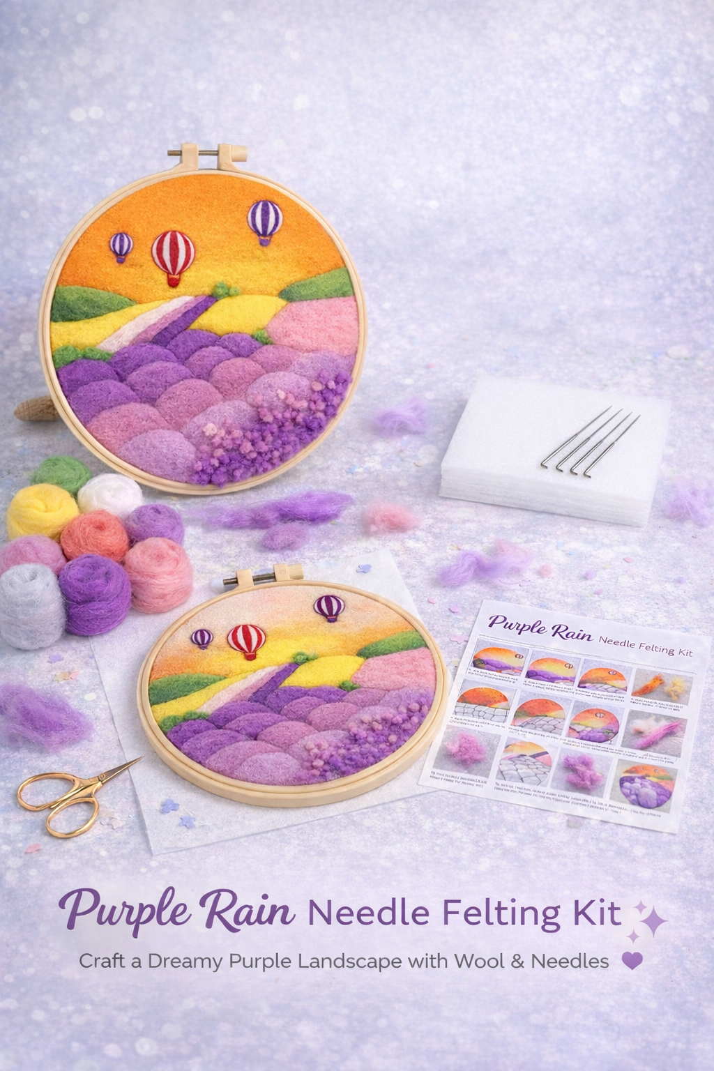 Purple Rain Felting Fun Kit