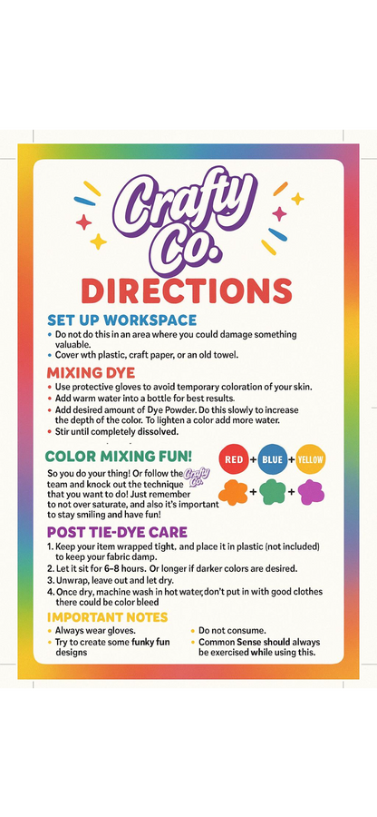 Crafty Co Tie-Dye Starter Kit