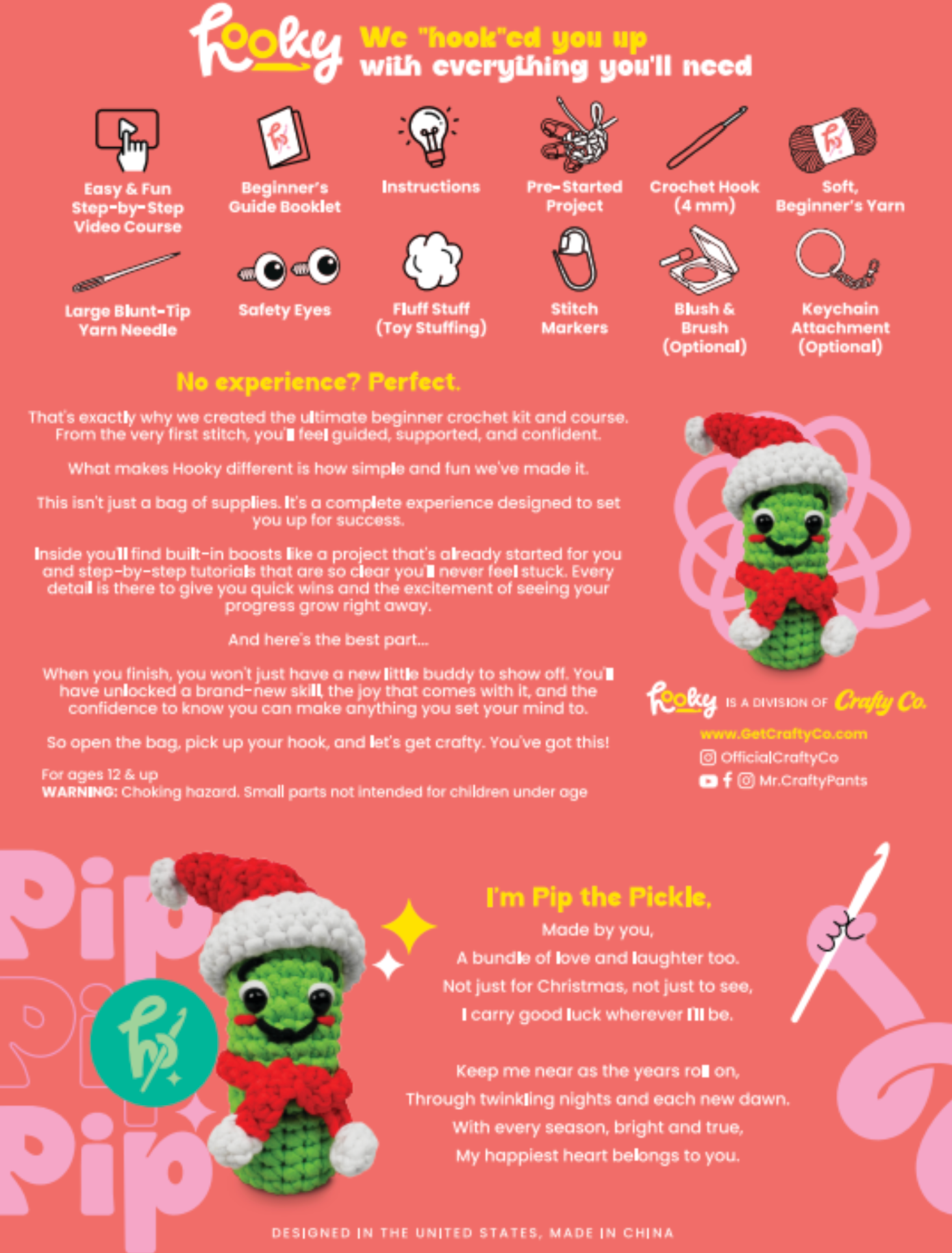 Crafty Co Hooky- Pip the Christmas Pickle